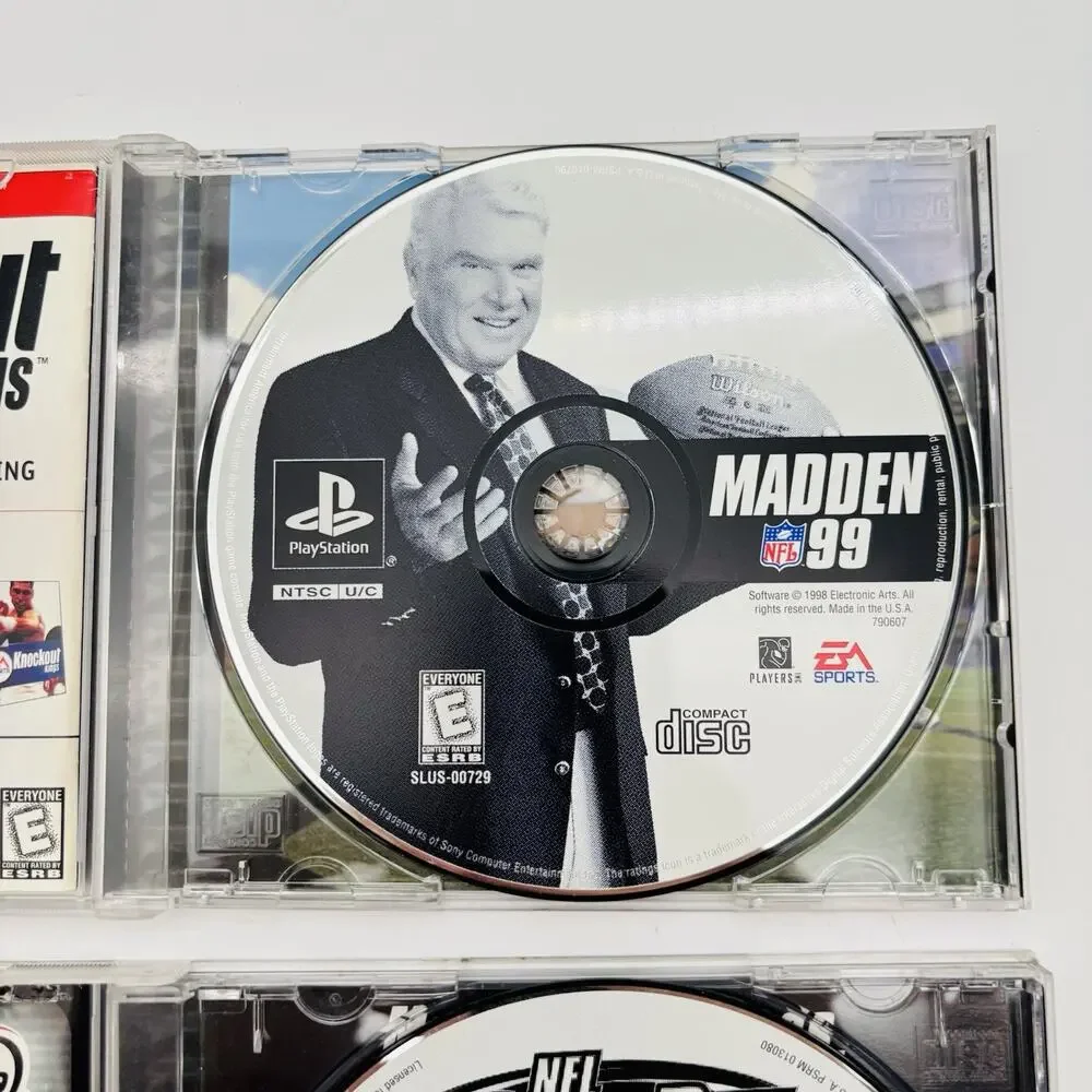 Madden 1999 & NFL GameDay 2000 PlayStation 1 PS1 2 Game Football Bundle Lot VG